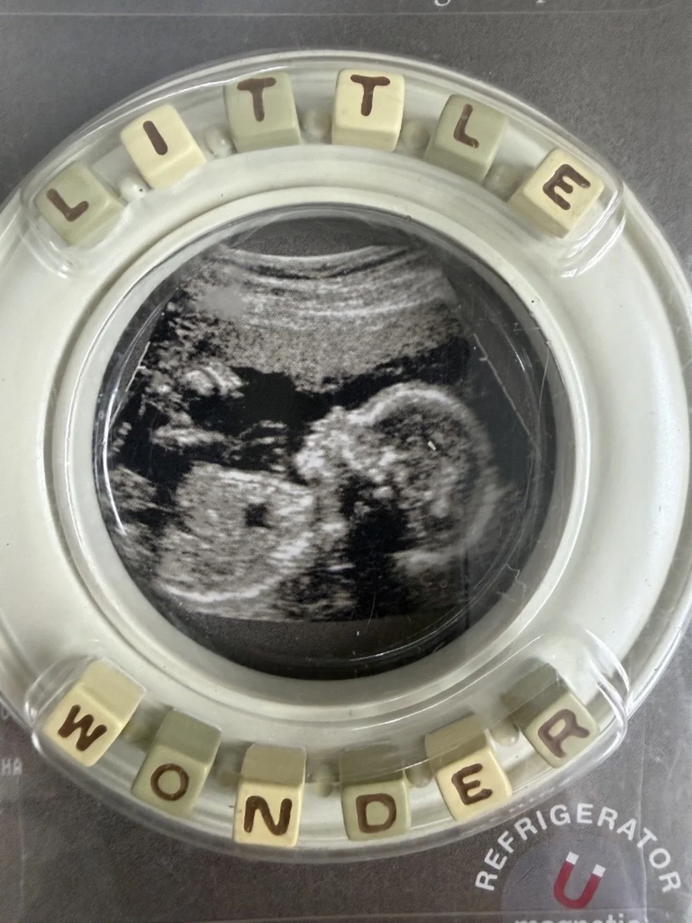 Hallmark Little Wonder Ultrasound Picture Magnetic Frame New Baby Sonogram Photo